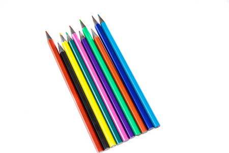 七彩色的铅笔图片