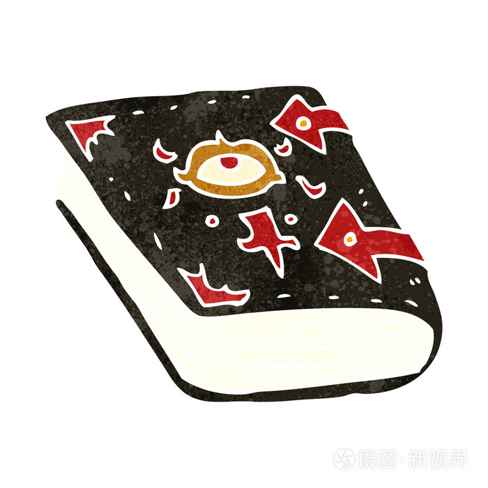 诡异魔法书卡通插画 正版商用图片1cv5q4 摄图新视界