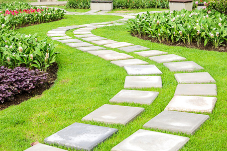 行人通道路径植物图片