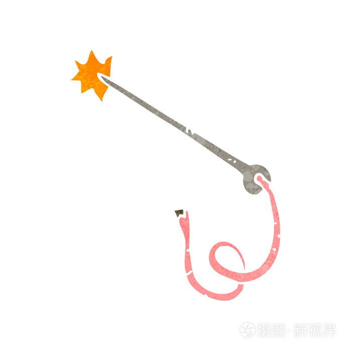 复古卡通针和线