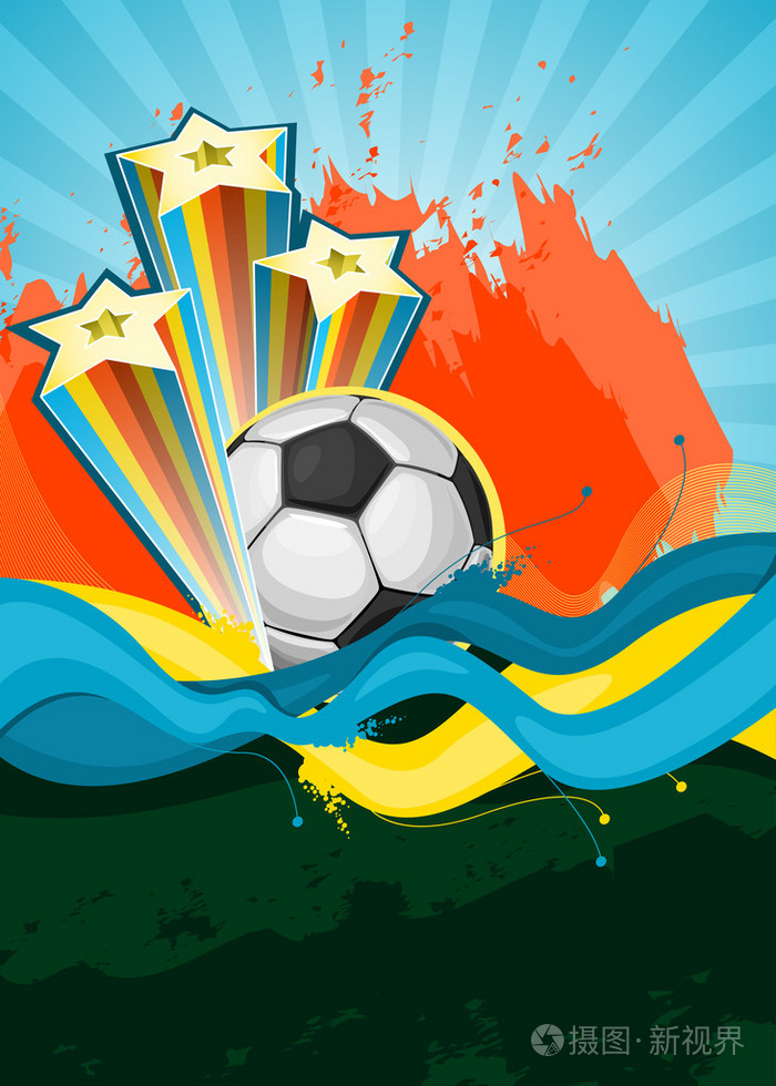 足球主题设计的抽象背景