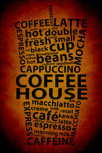 复古咖啡广告背景图片