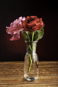 花瓶与玫瑰