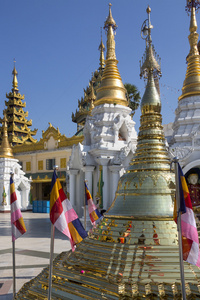 shwedagon 塔复杂仰光缅甸