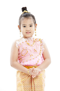 漂亮的泰国小女孩的肖像