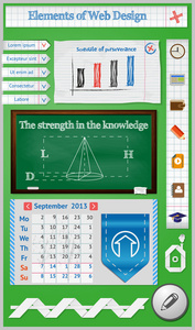 学校的网页设计的元素
