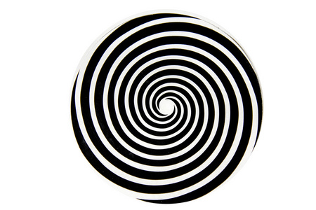 黑色和白色的催眠漩涡形状