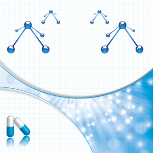 分子蓝色背景图片