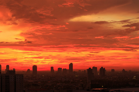 曼谷城市黄昏
