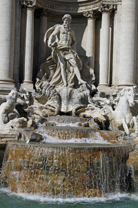 雕像上 fontana di trevi，罗马，意大利