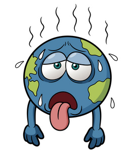 在炎热的天气中的地球照片