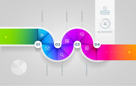 圆圈形状信息图表设计模板