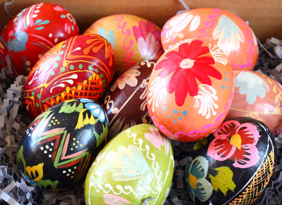 关门的炫彩的复活节彩蛋