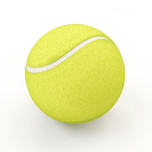 孤立在白色背景上的网球球