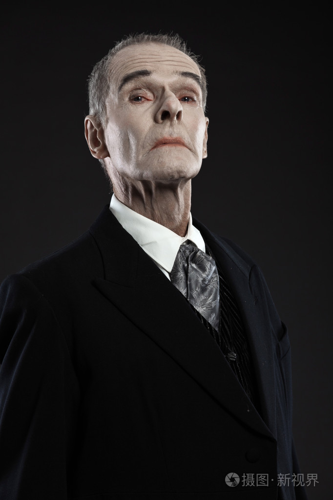 脸色苍白的头.工作室拍摄筹委会