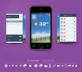 天气 app ui 概念