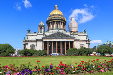 在俄罗斯圣彼得堡以撒大教堂图片