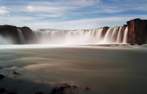 godafoss 与冰岛山瀑布