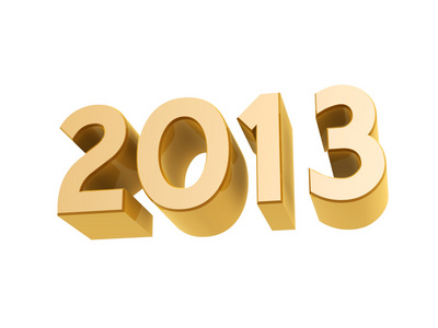 2013 新年金色符号