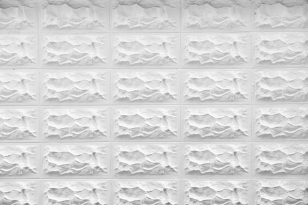 装饰白色石头墙表面的模式