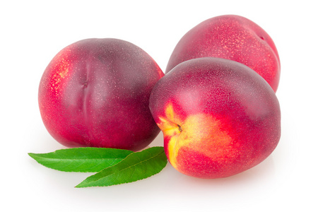 两个成熟的油桃桃, 油桃照片