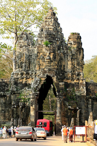 柬埔寨的吴哥窟，戎脸