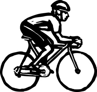 矢量图的骑自行车的人图片