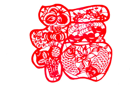 中国民间剪纸-福照片