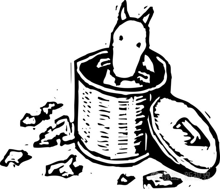 狗的木刻插图插画-正版商用图片1cxbte-摄图新视界