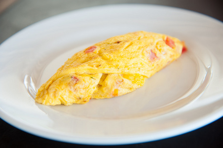 omelete 鸡蛋白盘子里