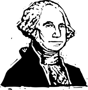 木刻插图的乔治  华盛顿