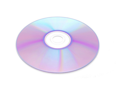 在白色背景上的 cd