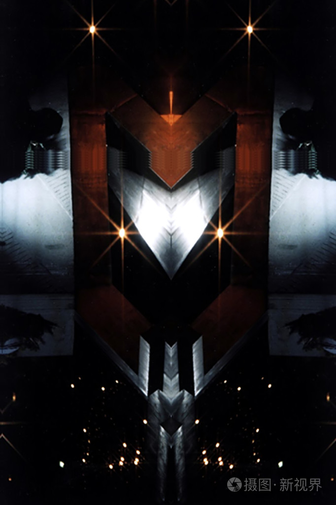 Sf 抽象背景和程式化的外星人在一艘太空飞船照片 正版商用图片1cxolk 摄图新视界