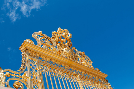 在凡尔赛宫的大门上的详细信息