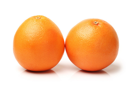葡萄柚具有白色背景上段