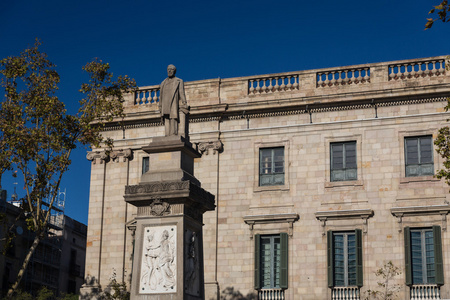 建筑的立面在西班牙巴塞罗那市伟大建筑感兴趣
