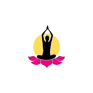 瑜珈上莲花企业徽标