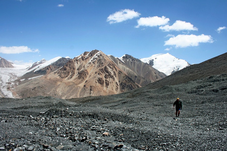 吉尔吉斯斯坦是 ak shyrak 地区，天山山脉，