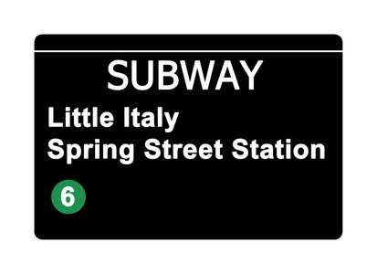 小小意大利春季街头站地铁标志