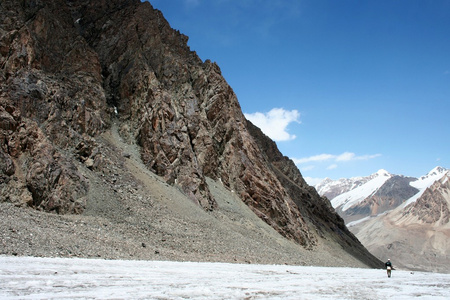 吉尔吉斯斯坦是 ak shyrak 地区，天山山脉，