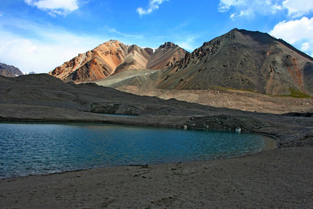 吉尔吉斯斯坦是 ak shyrak 地区，天山山脉，