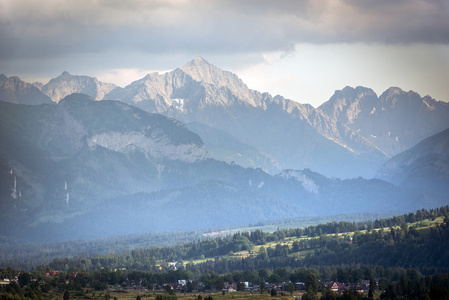 塔特拉山的全景