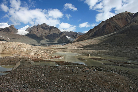 吉尔吉斯斯坦是 ak shyrak 地区，天山山脉，