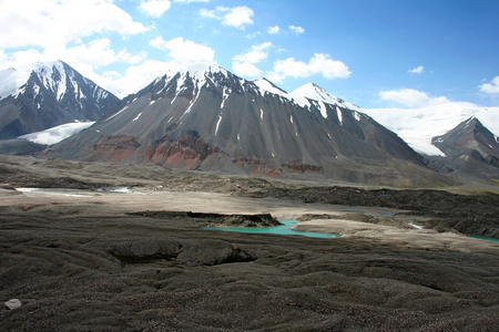 吉尔吉斯斯坦是 ak shyrak 地区，天山山脉，