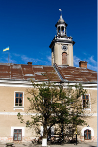 历史建筑与塔和时钟