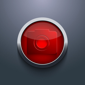 矢量红色圆圈按钮。eps10