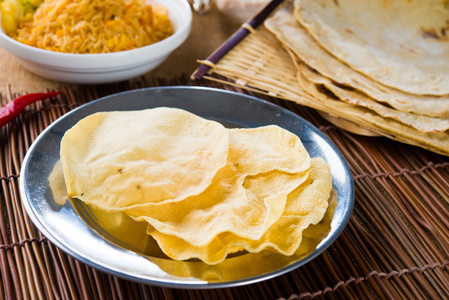 配或 pappadam，印度传统食品