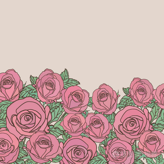 可爱花无缝图案背景插画-正版商用图片1cy168-摄图新视界