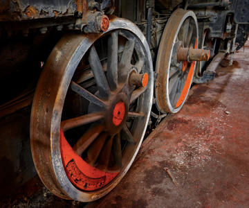 旧工业火车的一部分