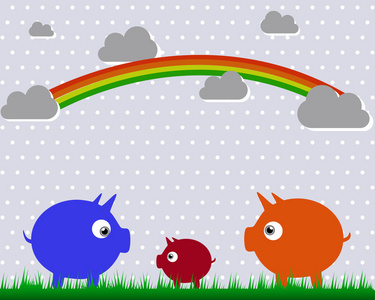 猪和彩虹